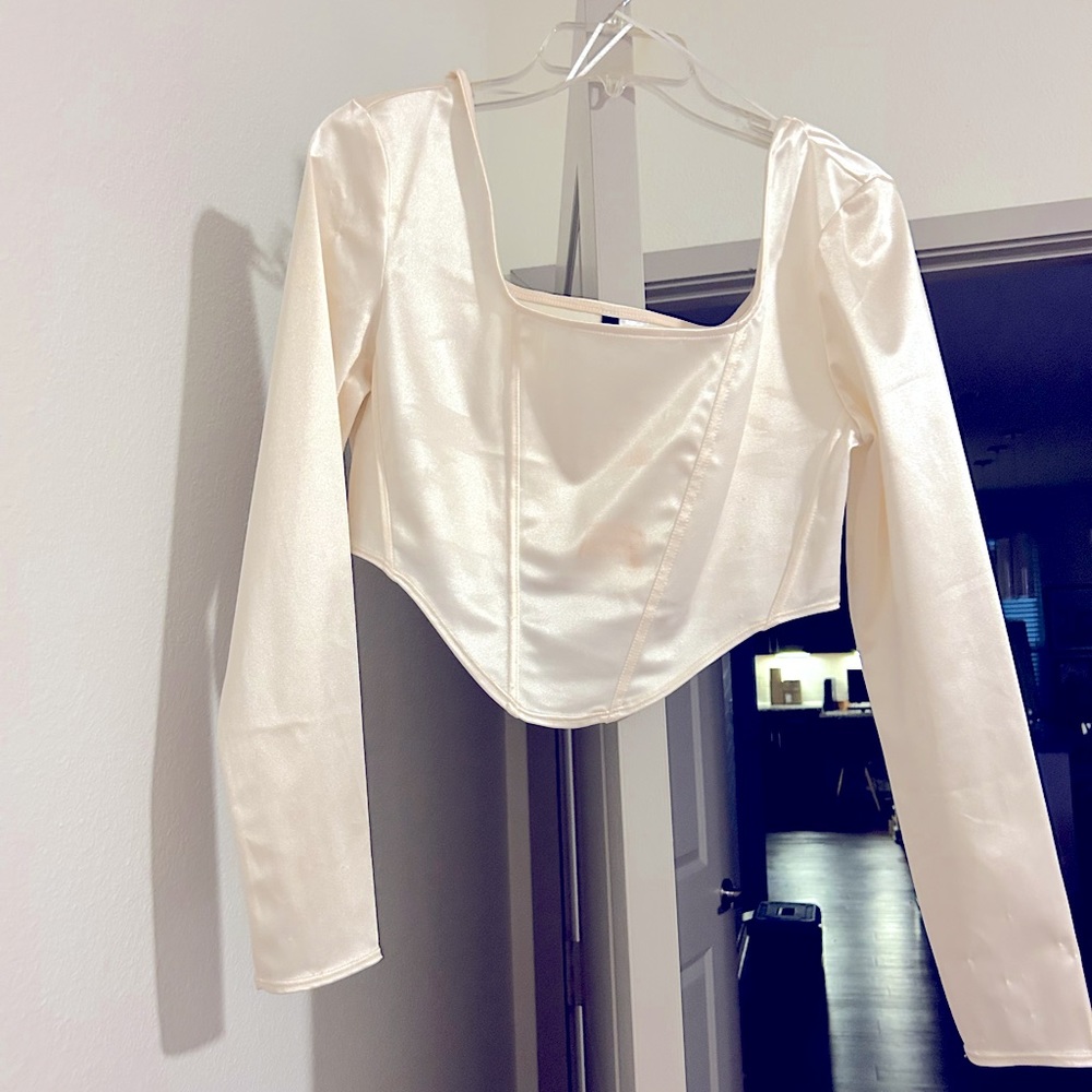 White silk shirt